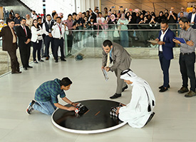 Students Program Robots at Qatar National Library