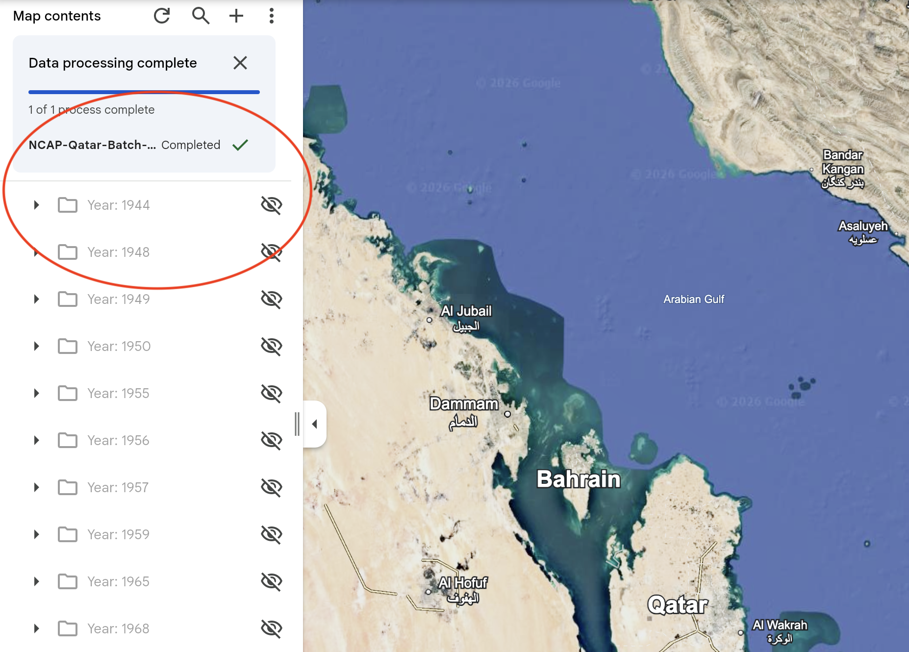 name of collection on google earth