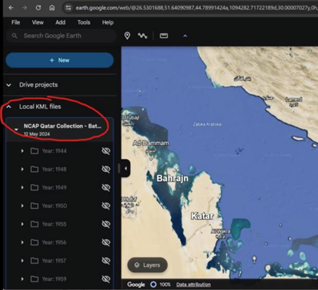 name of collection on google earth